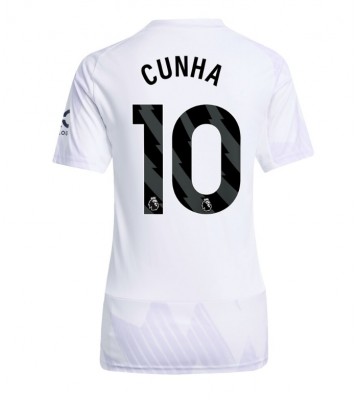 Manchester United Matheus Cunha #10 Bortatröja Kvinnor 2025-26 Kortärmad